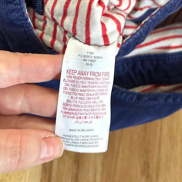 BABY BODEN starboard navy corduroy star knee patch overalls size 18-24 month - Picture 5 of 10